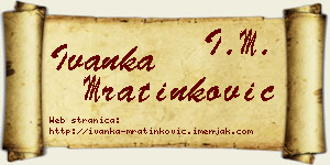 Ivanka Mratinković vizit kartica